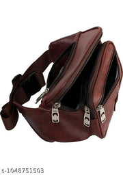 Latest Men Women Leather Waist Pack Travel Bags For Money| Belt| Cards |Mobile| Documents| Kit| Books and Bills Dairy Pouch Cross Side Bag For Men Women .With Belt Stylish Small Luggage Accessories Bag I Waist Bags I Fanny pack.