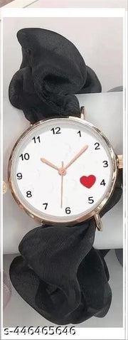 Stylish scrunchies whit rubber band women watch