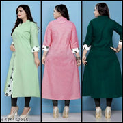 Combo Selfi Cotton Kurti (Pack Of 3)