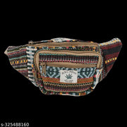 MYRIAD waist hemp bag Eco-Friendly Stylish  Hemp Waist Pack for On-the-Go Adventures Functional Hemp Belt Bag for Hands-Free Living Size-(30 x 12 CM)
