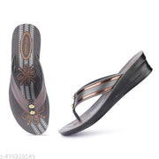 Pack of 2 Lightweight Brown Sandal Slippers With High Quality Sole For Women