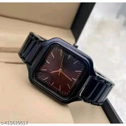 Bolun Square Black Dial Black Belt Ladies And Women Watch