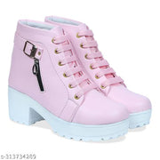 EVOLTAR women buckle design zipper synthetic heel boot | Trendy Below-the-Knee Boots for Women | Elegant & Comfortable Synthetic Leather Design | Best for Casual, Party & Holiday Outings | Stylish Footwear for Ladies & Girls