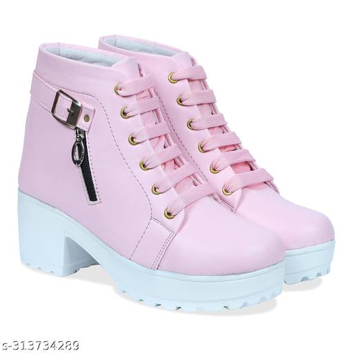 EVOLTAR women buckle design zipper synthetic heel boot | Trendy Below-the-Knee Boots for Women | Elegant & Comfortable Synthetic Leather Design | Best for Casual, Party & Holiday Outings | Stylish Footwear for Ladies & Girls