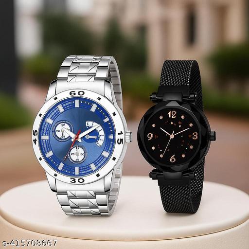 Stainless Steel Wrist Watch for Men and Women-Couple Watches