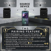 fonfox  Bluetooth Speaker (7v),Bluetooth Version 5.4,Bass Boosted Sound (high quality),Stereo Dual Drivers,UPTO 5 Hours Playtime,Portable Wireless Speaker