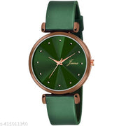 Jainx Green Silicone Band Analog Wrist Watch For Women - JW8576