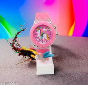 Oculus 3D Flying Unicorn Children Kids Girls Multi Color Analog Led Lights Watch for Girls Kids Watch Gift Birthday Baby Girl Watch Suitable Girls of Age 3-13 Years