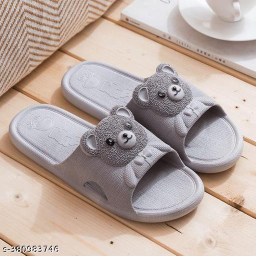 Women's Home Flip-Flops & Slippers Summer Indoor Bath Couple Bathroom Non-slip Unisex Sandals and Slippers Cute Teddy Flip Flops || Daily wear || Casual Wear ||