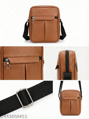 Crossbody Sling Bags || Stylish Shoulder Men & Women Cross Body Bag || Office Business Messenger Bag Water Resistant for Men and Women || (Pack of 1) || Tan Colour
