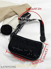 Silver Women Sling Bag Small Crossbody Bag for Women With Coin pouch handbag for women and girls