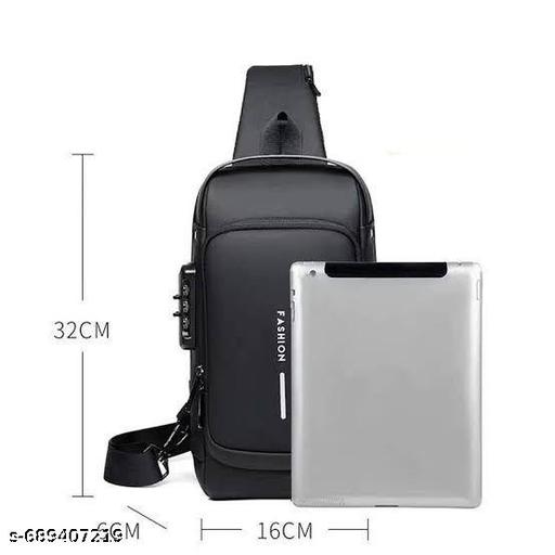 CLASSY WAIST USB BAG GOOD LOOK TRENDING CROSS SLING BUSINESS CASH BAG WITH USB POWER PORT CONNECTION MULTICOLOURED WAIST BAG