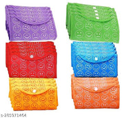 Nakshu Set of 12 Foldable Reusable Bags Smiley Printed Bags