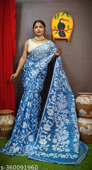 Best Quality Floral Desine Soft Dhakai Jamdani Saree