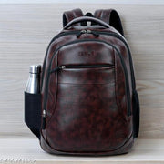 Fashion Stylish Vegan Leather 40L Brown Backpack for Women and Girls Bags Travel Laptop Backpack For Men School Bag Work Bagpack Office Bag For Men Women Boys & Girls