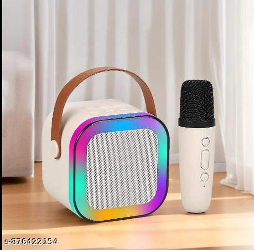 Wireless Speaker Microphone Set with RGB Light – Portable Karaoke