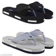 Mens Comfortable Trending And Stylish Slipper And Flipflop (Pack Of 2) Slippers