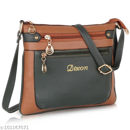Dixon Dixon DIXON Synthetic Vegan Leather Stylish fancy Fashionable Satchel Shoulder Crossbody Daytrip Slingbag For Women