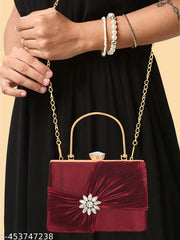 Women's Fashion Bridal Fancy Clutch Perfect for Weddings and Special Occasions | Stylish Designer Clutch for Brides | Stylish and Trendy Handbag to Complete Your Bridal Look