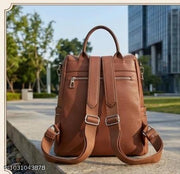 25L Backpack Women's Fashion Backpack Purses Multipurpose Design Handbags and Shoulder Bag (Brown)
