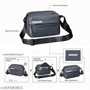 FLEXONI Crossbody Sling Bag, Water-, Scratch-Resistant, Anti-Wrinkle, High-Density Nylon, Adjustable Strap, Multiple Compartments, 22x16x8 CM