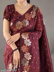 Party wear  Soft Silk  Jacquard Saree With Blouse
