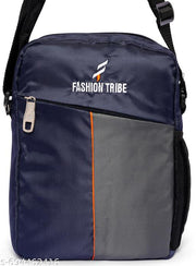Fashion Tribe unisex cross-body sling bag messenger bag shoulder bag pouch for women (NBLUE&GREY)