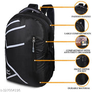 casual laptop bag /backpack for coaching college and school (boys & girls) (black)