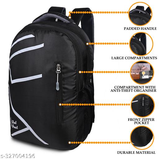 casual laptop bag /backpack for coaching college and school (boys & girls) (black)