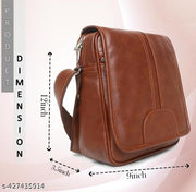 Shade Stylish PU Leather Sling Cross Body Travel Office Messenger One Side Shoulder Bag for Men