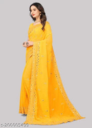 EMBROIDERY MIRROR SAREE