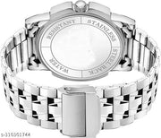 Stainless Steel Strap Day Date Analog Watch For Men