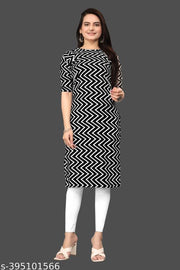 Women Crepe Fabric Printed Straight Kurti, Size -S, M, L, XL, XXL, 2XL, XXXL, 3XL, 4XL, 5XL,6XL,7XL,8XL,9XL,10XL ( New Arrival New Design Fashionable Kurti )