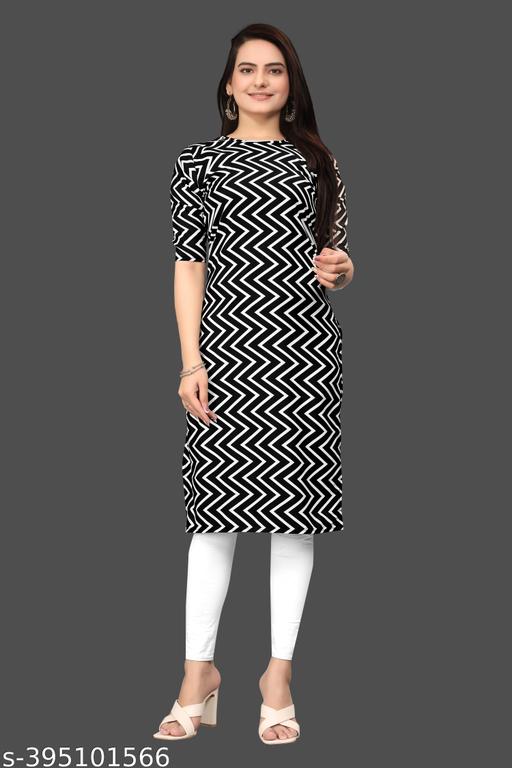 Women Crepe Fabric Printed Straight Kurti, Size -S, M, L, XL, XXL, 2XL, XXXL, 3XL, 4XL, 5XL,6XL,7XL,8XL,9XL,10XL ( New Arrival New Design Fashionable Kurti )