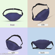 KRISUnisex Waterproof Nylon Waist Bag – Adjustable Travel Fanny Pack for Men & Women | Lightweight Trainer Belt Pouch for Gym, Hiking, Cycling, Outdoor Use (Blue)HI