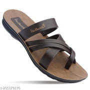 WALKAROO Men Everyday Comfort Slip-On Sandals with Cushion Sole |gents slippers| daily wear slippers for men| slippers For men|outdoor chappals| lightweight chappals| flat slippers for men| slip on chappals| Walkaroo men footwear-W5687 Brown