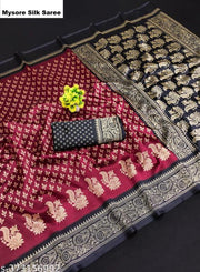 ARK Saree Traditional Wear Mysore  Printed Art Silk Saree
