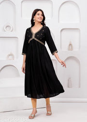 Sequinned Embroidered Empire Anarkali Kurta
