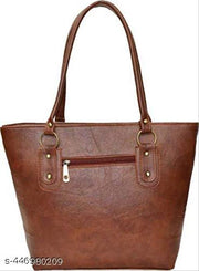 Trendy Women Brown Canvas & Leather Handbags