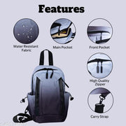LATIQ MART Lightweight Polyester Crossbody Chest Bag, Waist Sling Bag, Shoulder Bag, Motorcycle Bag, Sports Bag, Leisure bag, Unisex Messenger bag, Travel & Outdoor Activities