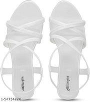 Fashion Gorgeous Ladies Slippers Casua Block Heel Women Sandals | Sandal For Girls | Women Footwear (White)