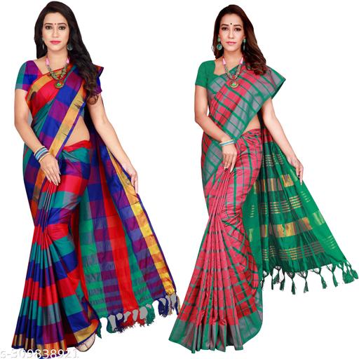 Cotton Fabric Saree For Women's