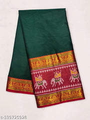 Pure Narayanpet Hand woven Merserised Cotton saree with rich border