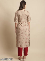Polyster/Crepe fabric-Premium Kurti For Women