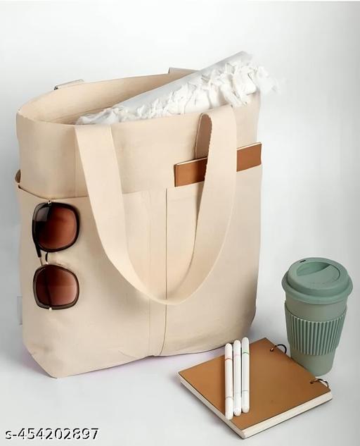 Canvas Women's Tote Bag with Secure Zipper Closure | College Travel Office Stylish tote bag