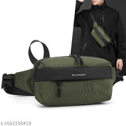 Crossbody Sling Bag for Men | Compact Waist & Chest Bag | Water-Resistant Travel Fanny Pack with Adjustable Strap for Daily Use, Hiking & Outdoor Activities