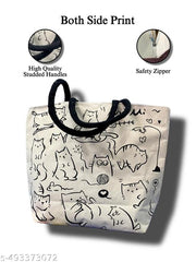 Purrfect Carry-All: Adorable Cats Canvas Tote"