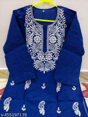 Chikankari cotton kurti for women