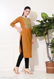 Amthi Pure cotton Ajrakh print A-line Kurti with Pocket
