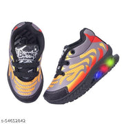 BUNNIES Baby Boys And Baby Girls LED Leight Indian Walking Shoes (1 Years To 13 Years )Black